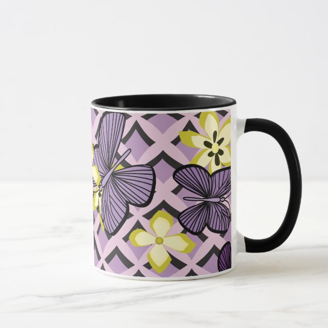 Purple Butterflies Mug (Right)