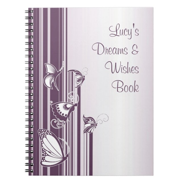 Purple Butterflies Notebook (Front)