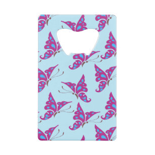 Purple Butterflies on Light Blue, Butterfly Print