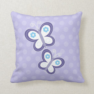 Purple Butterflies Pillow