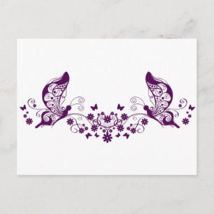 Purple Butterflies Postcard