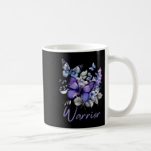 Purple Butterflies Warrior Suicide Prevention Awar Coffee Mug (Right)