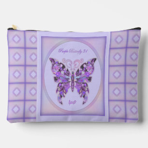 Purple Butterfly 31 Accessory Pouch