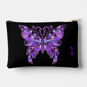 Purple Butterfly 31 Accessory Pouch