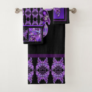 Purple Butterfly 31 Bath Towel Set