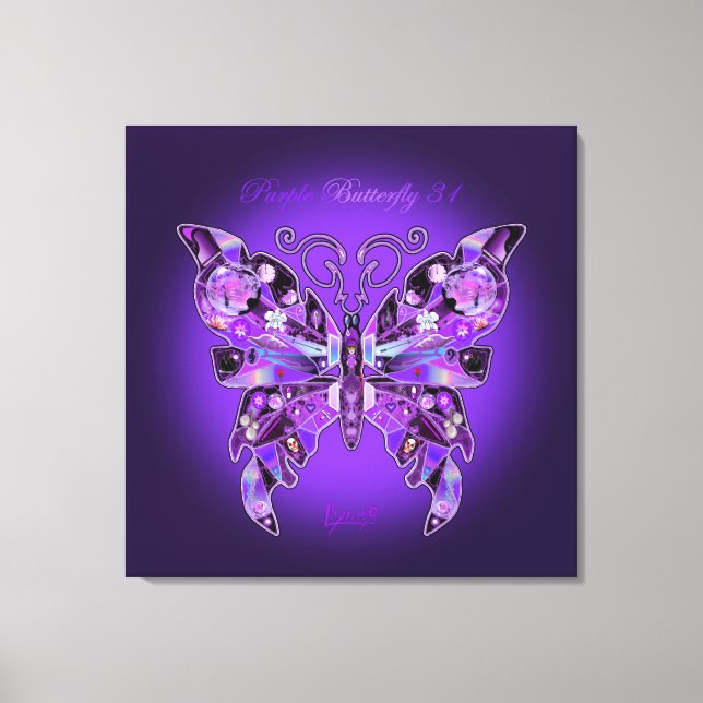 Purple Butterfly 31 Canvas Print (Front)