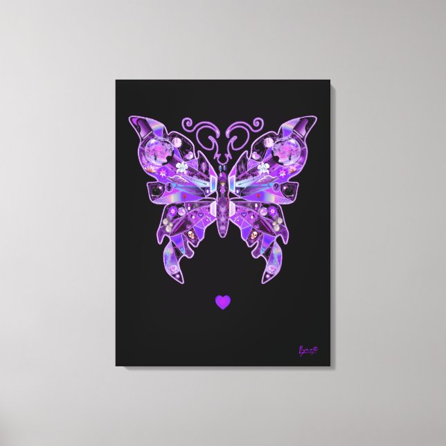 Purple Butterfly 31 Canvas Print (Front)