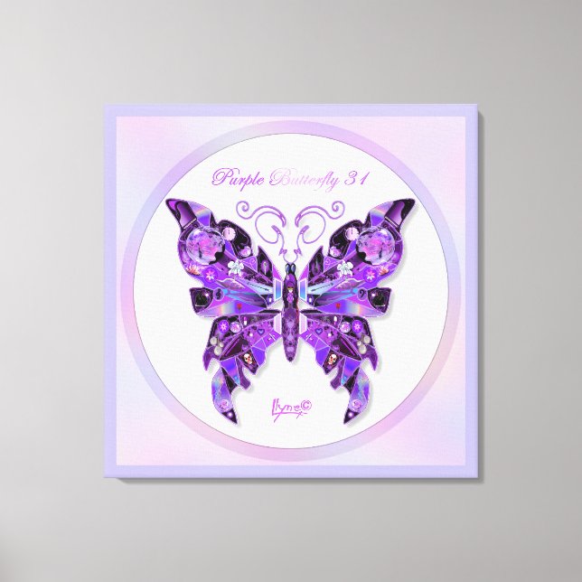 Purple Butterfly 31 Canvas Print (Front)