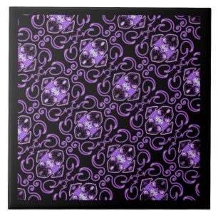 Purple Butterfly 31 Ceramic Tile