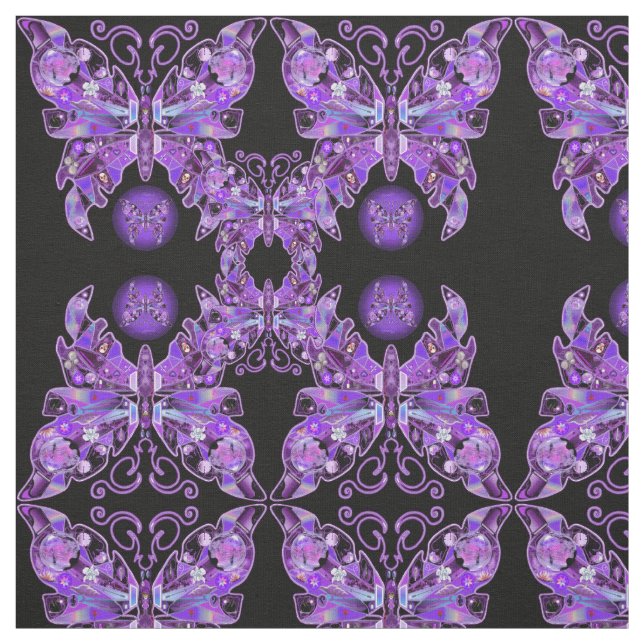 Purple Butterfly 31 Fabric (Swatch)