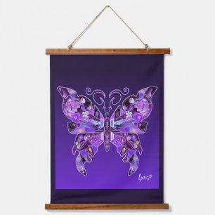 Purple Butterfly 31 hanging tapestry