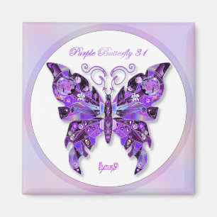 Purple Butterfly 31 Magnet