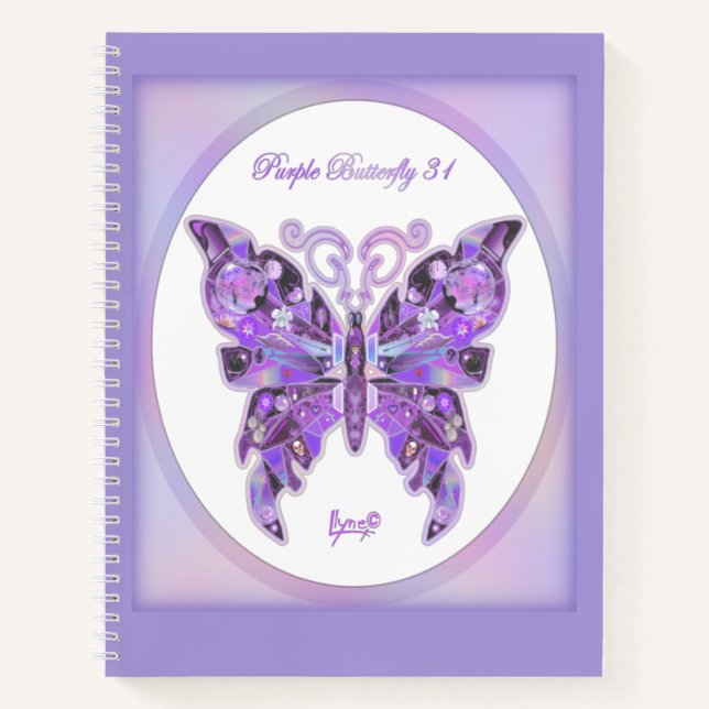 Purple Butterfly 31 Notebook (Front)
