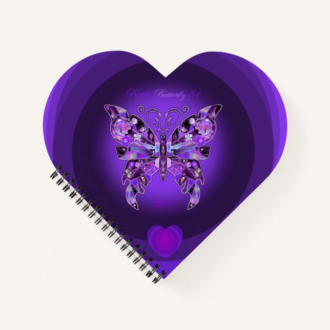 Purple Butterfly 31 Notebook (Front)