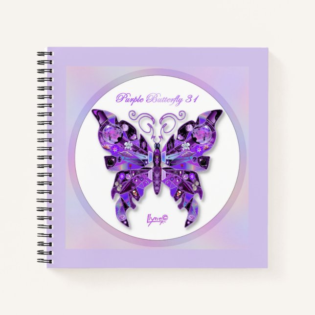 Purple Butterfly 31 Notebook (Front)