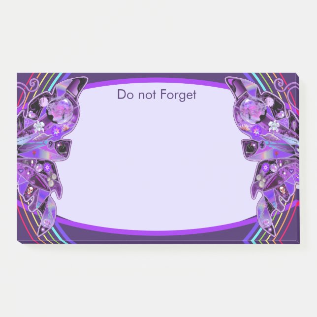 Purple Butterfly 31 Post-it Notes (Front)