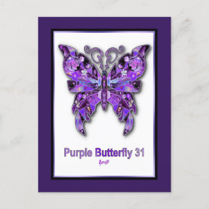 Purple Butterfly 31 Postcard