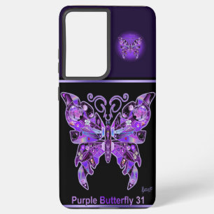 Purple Butterfly 31  Samsung Galaxy Case