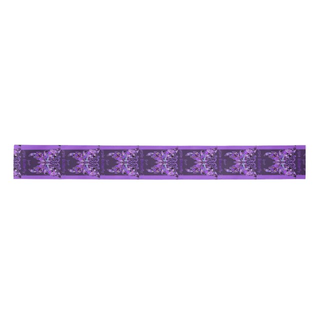 Purple Butterfly 31  Satin Ribbon (Front)