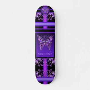 Purple Butterfly 31 Skateboard
