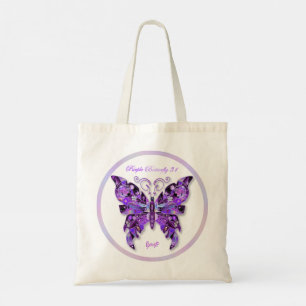 Purple Butterfly 31 Tote Bag