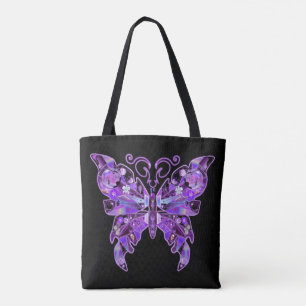 Purple Butterfly 31 Tote Bag