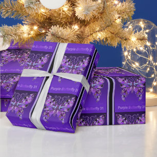 Purple Butterfly 31 Wrapping Paper