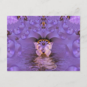 Purple Butterfly Abstract Postcard