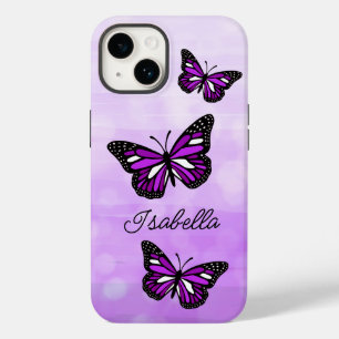 Purple Butterfly and Your Name Personalised    Case-Mate iPhone 14 Case