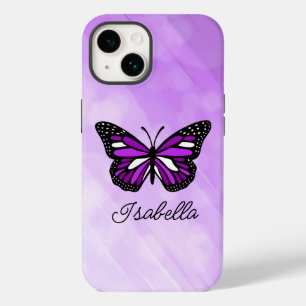 Purple Butterfly and Your Name Personalised    Case-Mate iPhone 14 Case