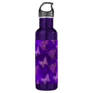 Purple Butterfly Art 710 Ml Water Bottle