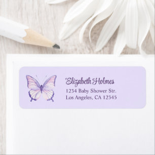 Purple Butterfly Baby Shower Address