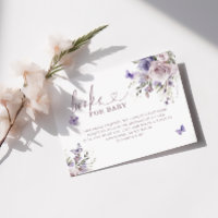 Purple Butterfly Baby Shower Books For Baby