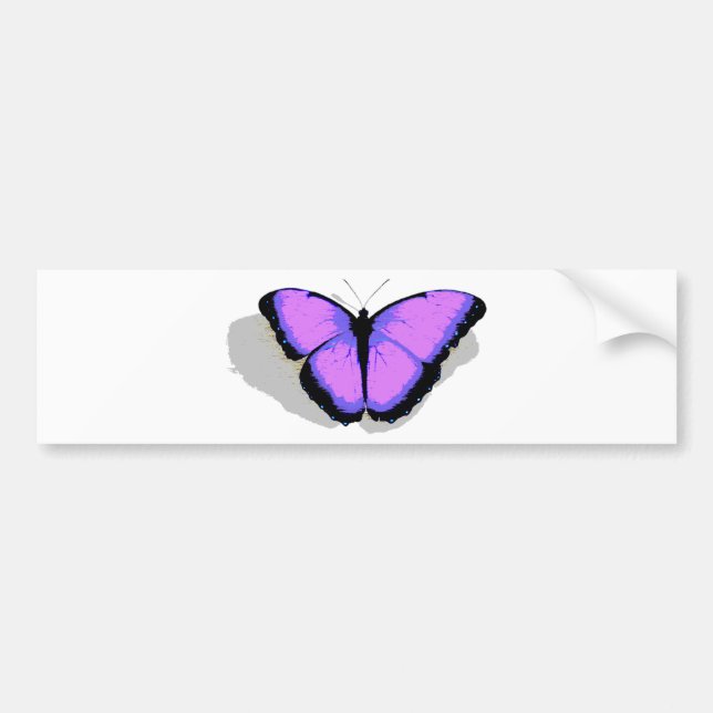 Purple Butterfly! Bumper Sticker (Front)