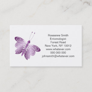 Purple Butterfly Business Card