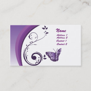 Purple Butterfly Business Card