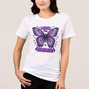 Purple Butterfly Cancer Awareness Tri-Blend Shirt