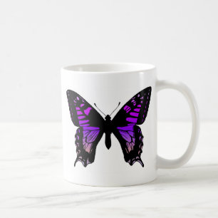 Purple Butterfly Coffee Cup