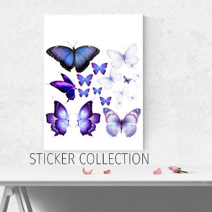 Purple Butterfly Collection Custom-Cut Stickers
