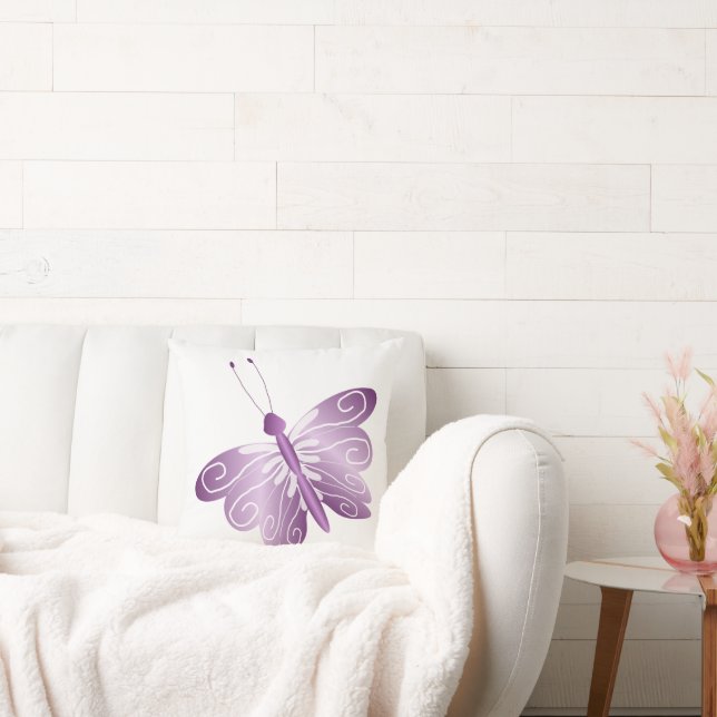 Purple Butterfly Cushion (Couch)