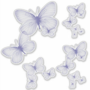 Purple Butterfly Decorative Custom-Cut Sticker