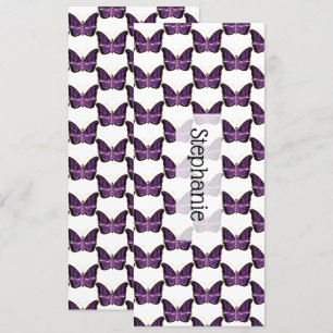 Purple Butterfly Design Bookmark