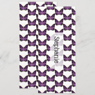 Purple Butterfly Design Bookmark