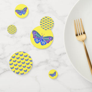 Purple Butterfly Drawing Confetti