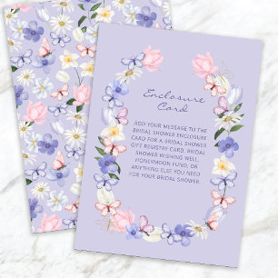 Purple Butterfly Enclosure Card