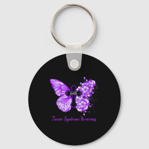 Purple Butterfly Faith Turner Syndrome Awareness Key Ring