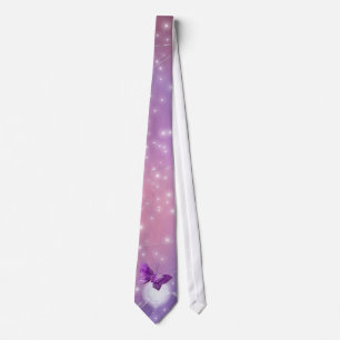 Purple Butterfly Fantasy Moon Designs Tie