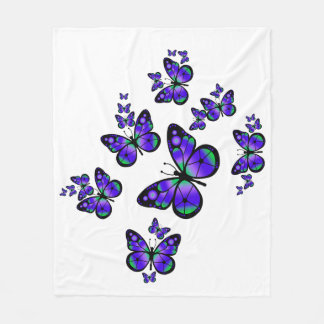 Purple Butterfly Fleece Blanket
