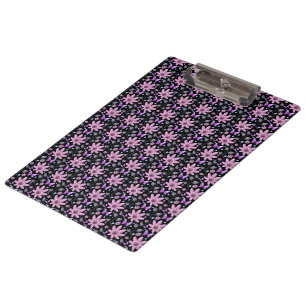Purple Butterfly Floral Pattern Cute Cottagecore Clipboard