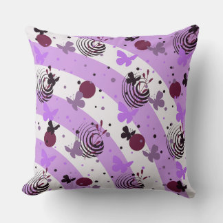Purple Butterfly Graphic Cushion